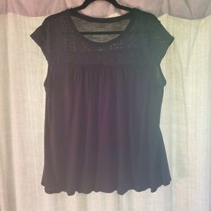 Black top with lace detailing